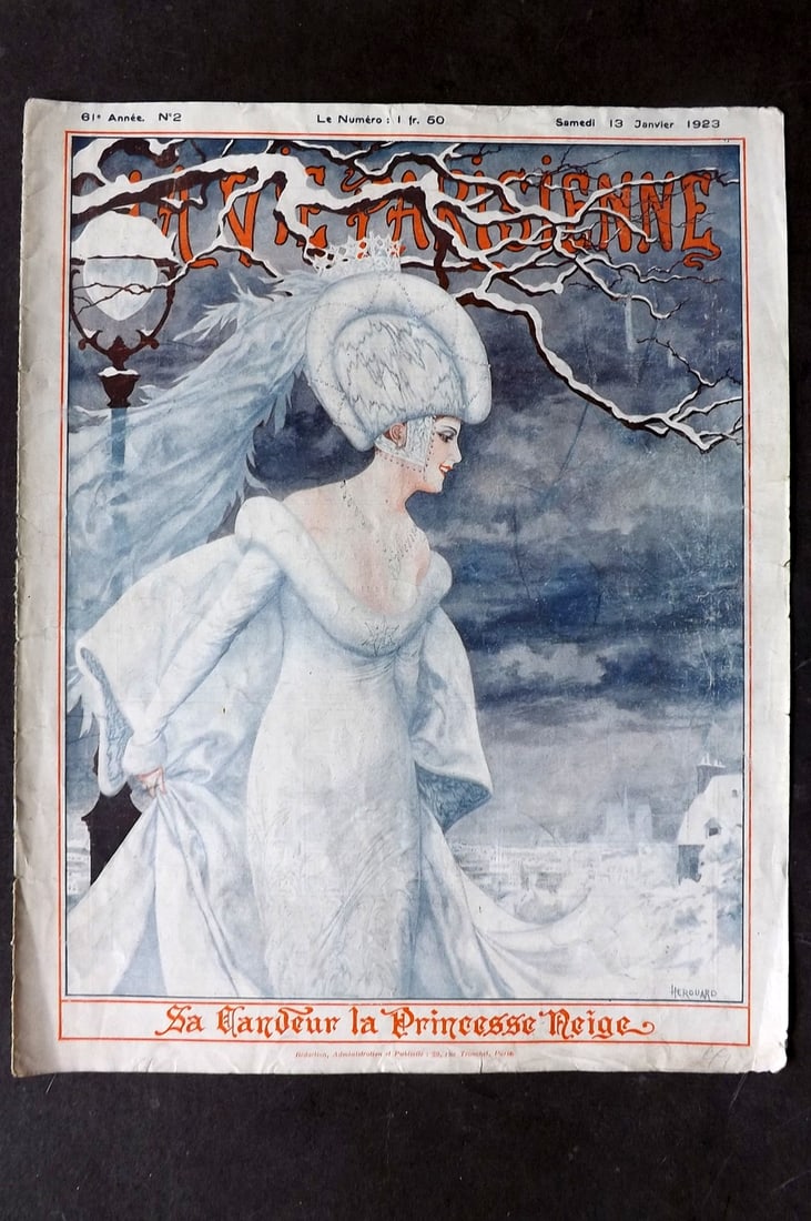 La Vie Parisienne 1923 Art Deco Print. Sa Candeur la Princesse Neige, Snow White by Herouard (1 of 1)