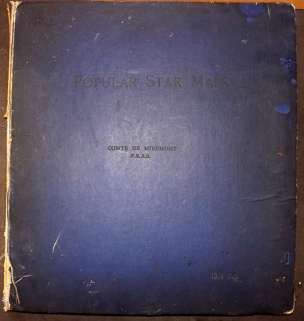Miremont, Comte de - Popular Star Maps, 10 FINE Plates in Portfolio Atlas RARE (1 of 9)