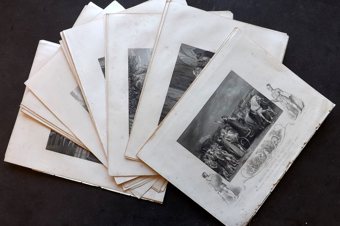 Gaspey, Thomas C1860 Lot of 33 British Historical Prints (1 of 7)