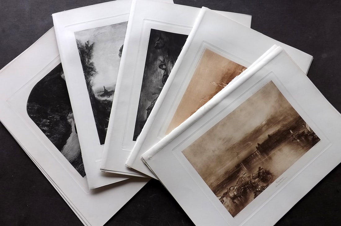 After J. M. W. Turner & Millais 1900 Lot of 15 Landscapes & Art (1 of 5)