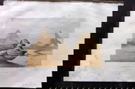 Roberts, David 1857 Antique Print. Head of the Great Sphinx, Pyramids of Gizeh