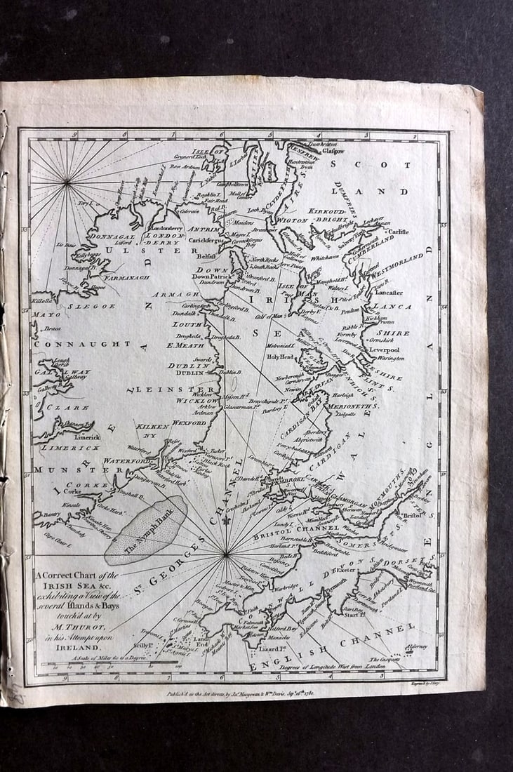 Cary, John 1781 Antique Map. Irish Sea, Ireland & UK (1 of 1)