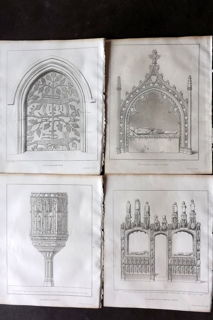 Lysons, Daniel 1822 Lot of 4 Copper Plates. Devon, UK (1 of 1)