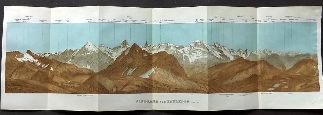Baedeker, Karl 1897 Panoramic Views of the Swiss Alps. Faulhorn (1 of 1)