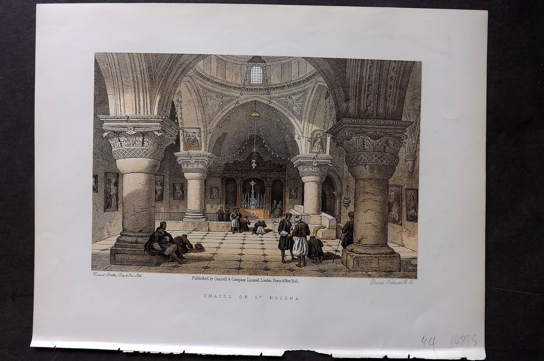 Roberts, David C1880 Antique Print. Chapel of St. Helena, Jerusalem (1 of 1)