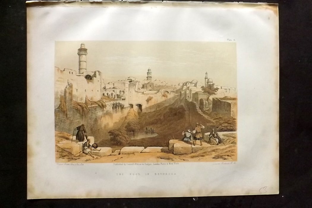 Roberts, David C1880 Holy Land Print. Pool of Bethesda (1 of 1)