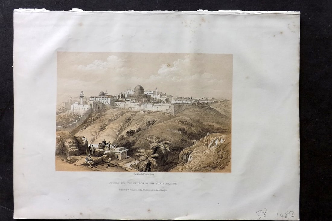 Roberts, David 1857 Antique Print. Jerusalem the Church of the Purification (1 of 1)