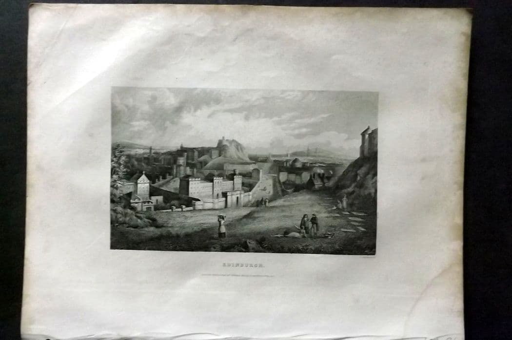 Kelly, Christopher 1841 Antique Print. Edinburgh, Scotland: Antique Steel Engraving Published 1841, London for "An Authentic History and Entertaining Description of the World and its Inhabitants..." by Christopher Kelly and Thomas Bartlett. Paper Size: 10.5 x