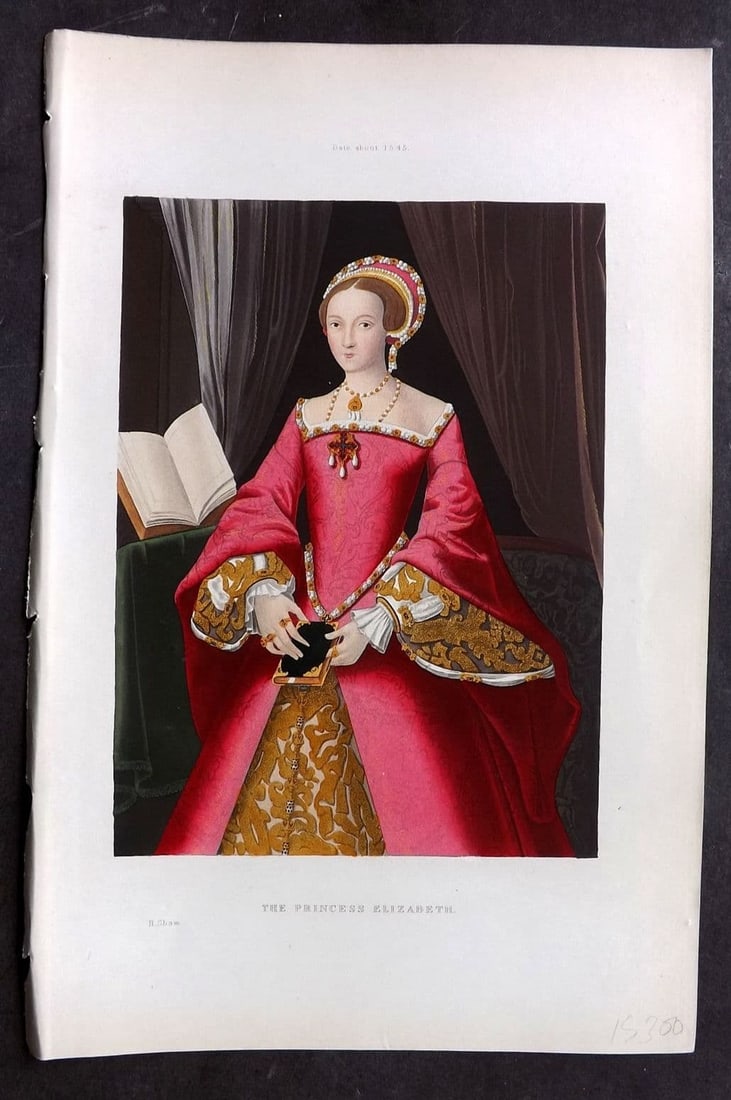 Shaw, Henry 1843 HCol Print. Princess Elizabeth (Queen) C1545 (1 of 1)