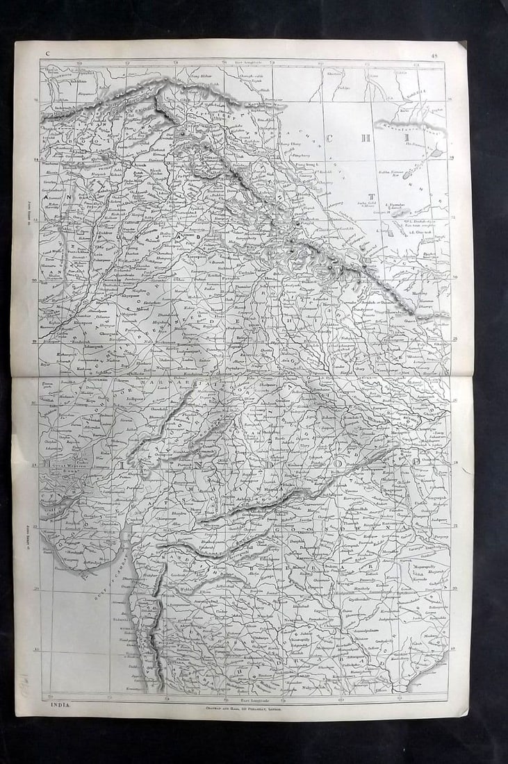 Lowry, Joseph 1852 Antique Map. India & Punjab region (1 of 1)