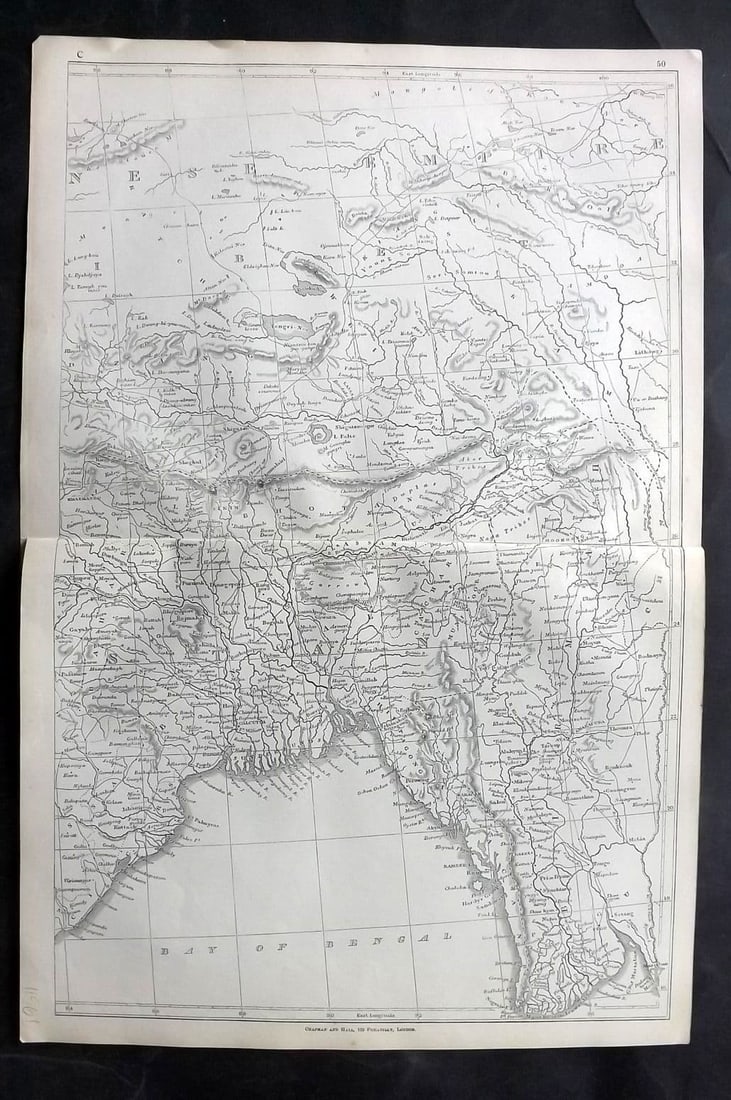 Lowry, Joseph 1852 Antique Map. India - Bay of Bengal (1 of 1)