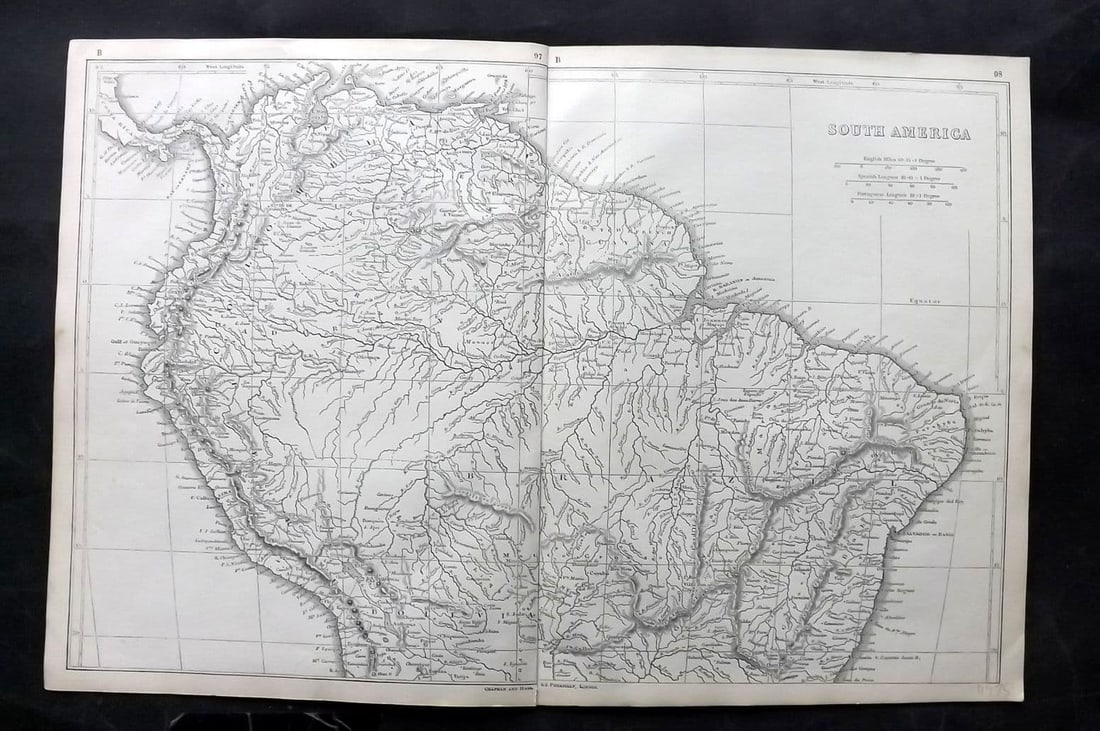 Lowry, Joseph 1852 Antique Map. South America. (1 of 1)