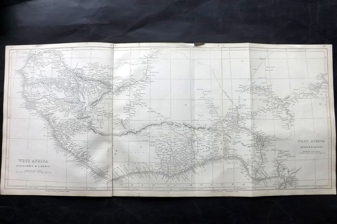 Lowry, Joseph 1852 Antique Map. West Africa - Senegambia, Liberia, Sudan & Guinea (1 of 1)