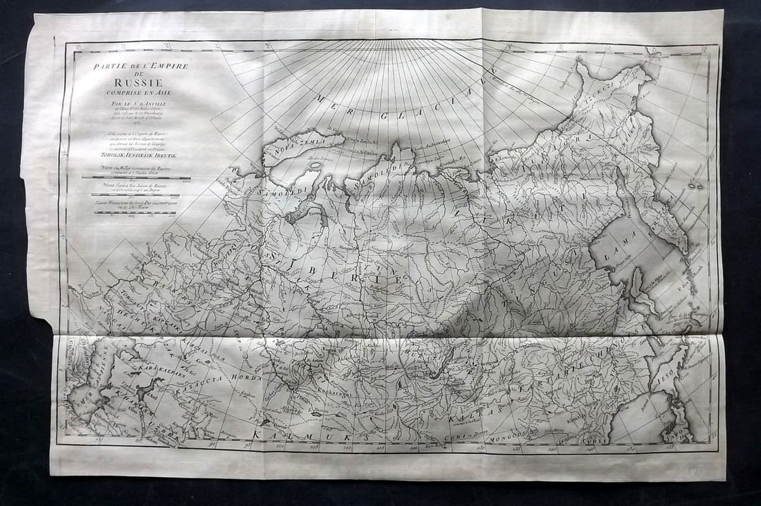 Psalmanazar & Sale C1770 Map. Partie de l'Empire de Russie. Russia Empire (1 of 1)