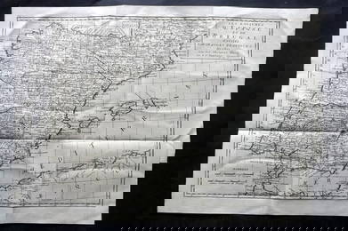 Psalmanazar & Sale C1770 Map. Les Royaumes d'Espagne et de Portugal Spain