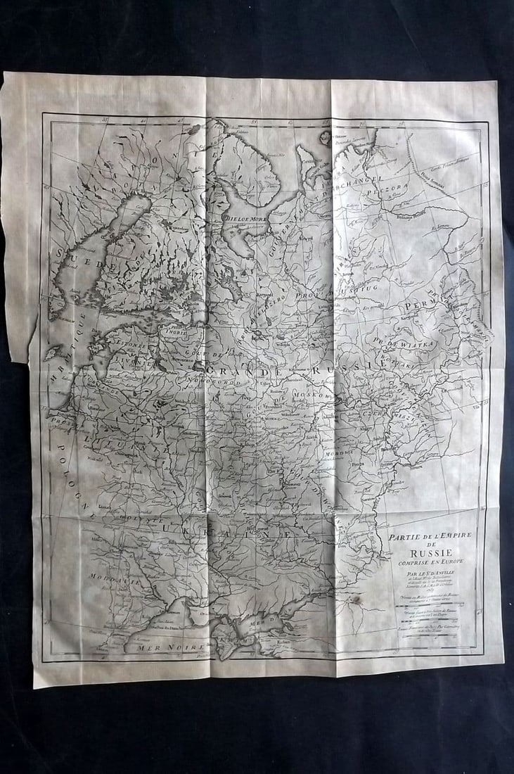 Psalmanazar & Sale C1770 Map. Partie de L'Empire de Russie Russia Empire (1 of 1)