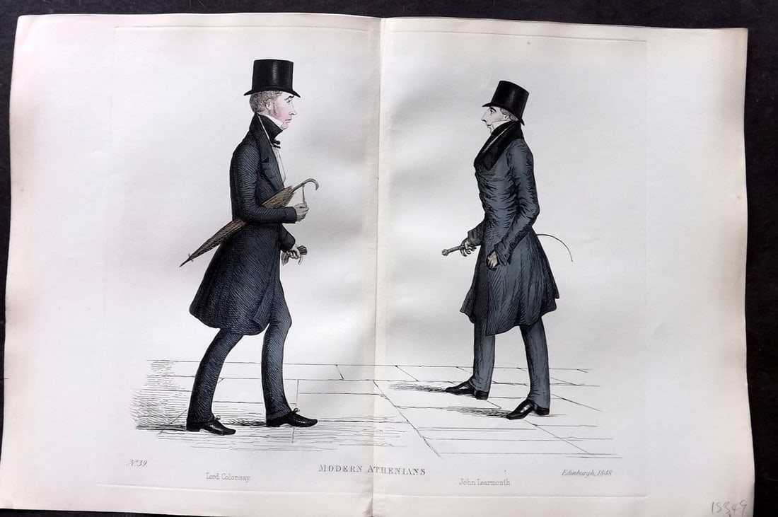 Crombie, Benjamin 1882 HCol Scottish Portrait Print. Lord Colonsay & John Learmonth (1 of 1)