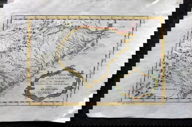 Bellin, Jacques-Nicolas C1780 Hand Col Map. USA - Carolina & Georgia