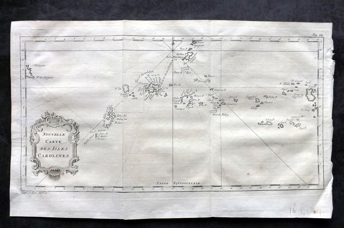 Psalmanazar & Sale C1770 Map. Nouvelle Carte des Isles Carolines. Caroline Islands (1 of 2)