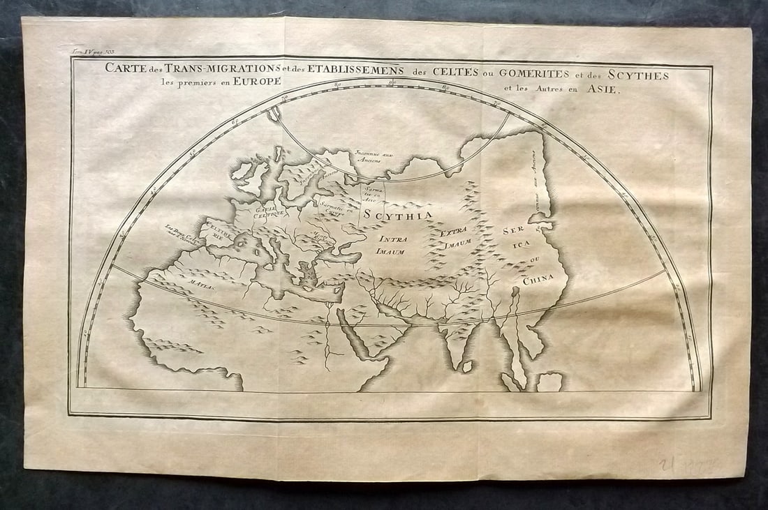 Psalmanazar & Sale C1770 Map. Carte des Trans-Migrations. Europe Asia Africa (1 of 2)