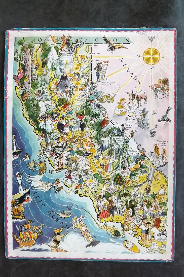 Hader, Berter & Elmer 1932 United States Pictorial Map. California (1 of 1)