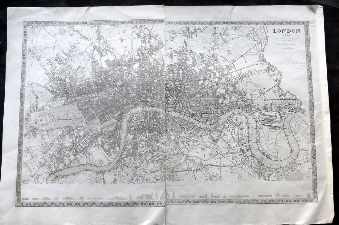 Meyer, Joseph & SDUK 1845 Set of 2 Large Maps of London (1 of 2)