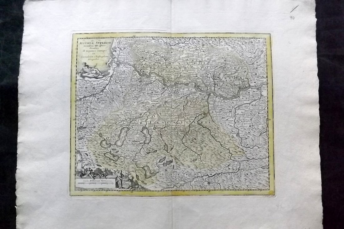 Weigel, Christoph 1718 Hand Col Map. Austria (1 of 1)