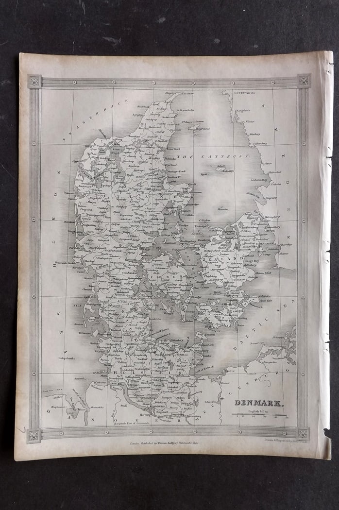 Findlay, Alexander 1841 Antique Map. Denmark (1 of 1)