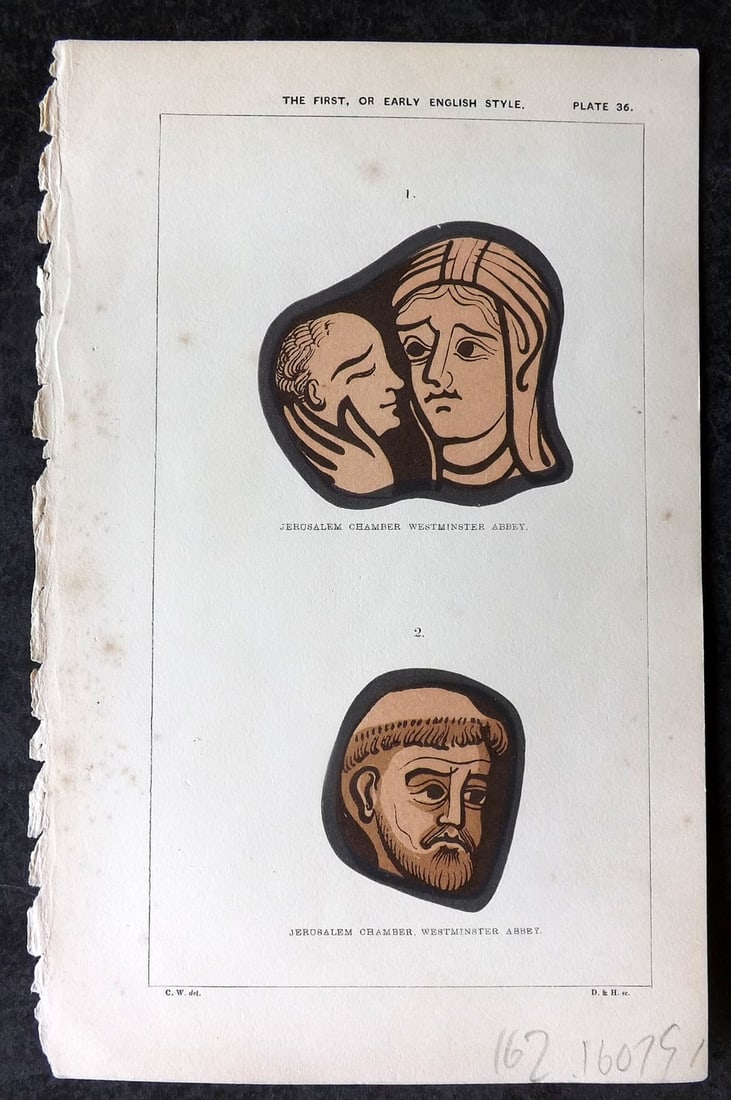 Winston 1847 HCol Stained Glass Print. Jerusalem Chamber, Westminster Abbey 36 (1 of 1)