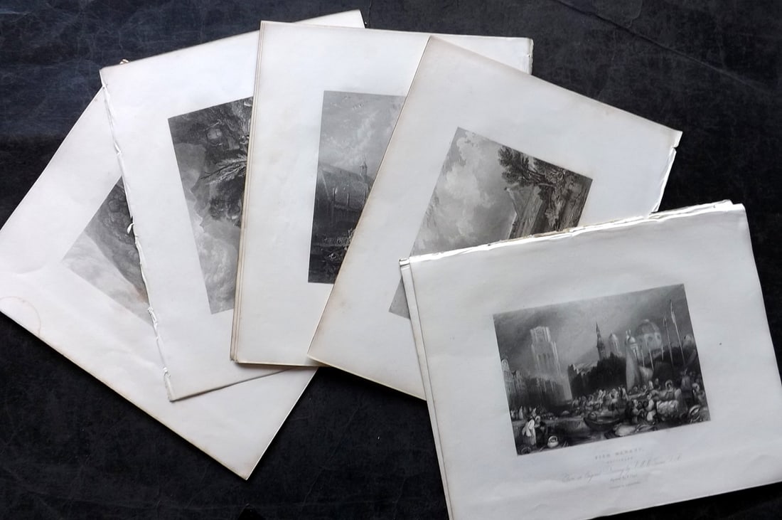 Belgium, Holland & Switzerland 1834 Lot of 8 Steel Engravings. Antique Prints: Steel Engravings Published 1834 by Simpkin & Marshall, London for "The Gallery of One Hundred Engravings" Paper Size: 10 x 8 inch (26 x 21cm) Good Condition