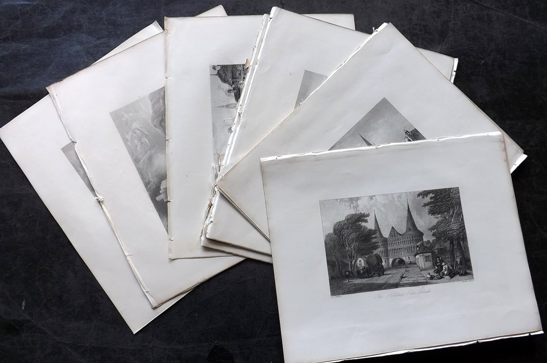 Germany 1834 Lot of 22 Steel Engravings. Antique Prints (1 of 5)