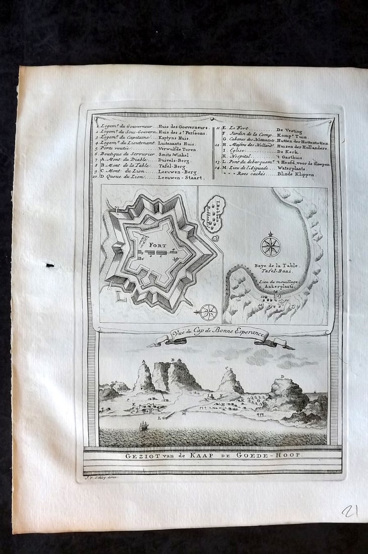 Prevost, Antoine C1760 Print Map. South Africa, Cape of Good Hope (1 of 1)