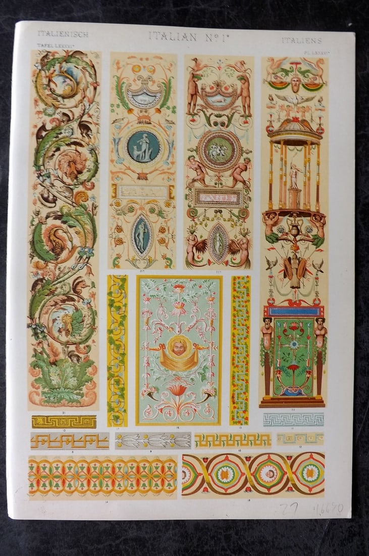 Jones, Owen 1910 Folio Architectural Design Print. Italian No. 1* (1 of 1)