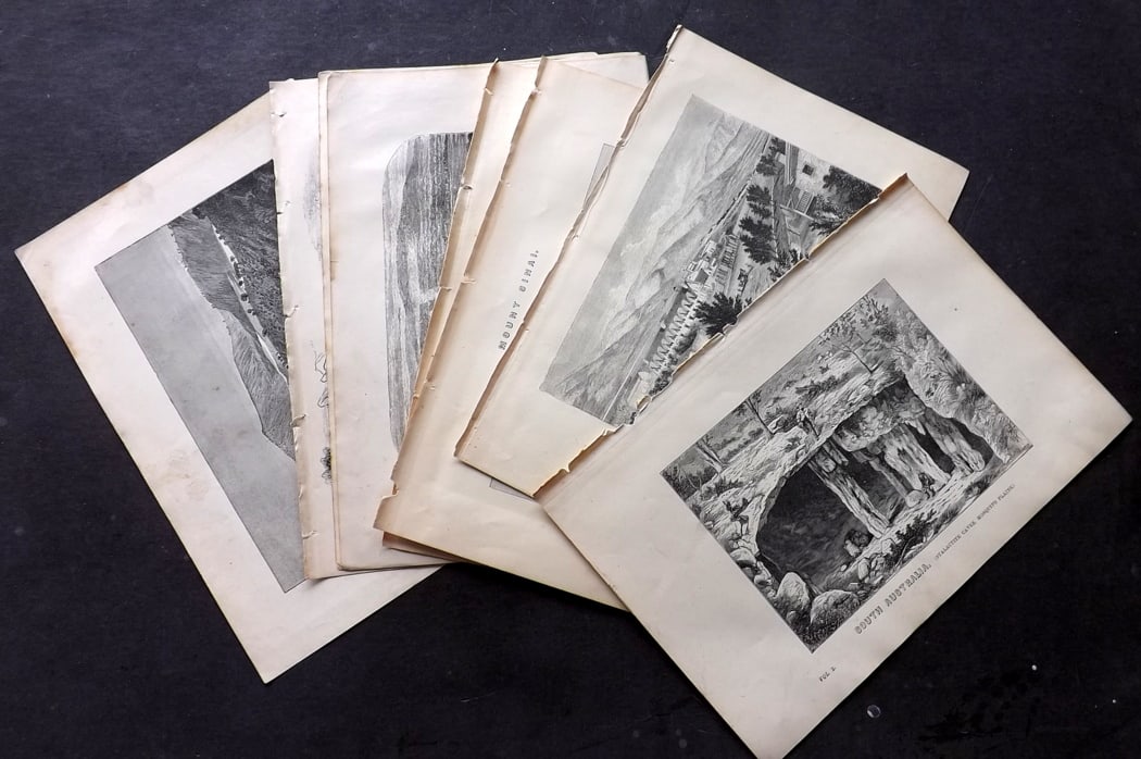 National Encyclopedia C1880 Lot of 8 Prints. Views - USA, Australia etc (1 of 3)