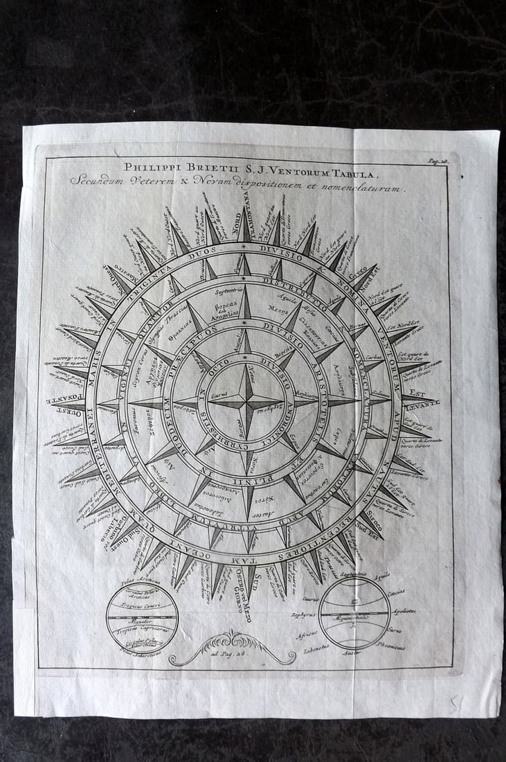 Cluver, Philipp 1729 Decorative Wind Chart by Philippe Briet (1 of 1)