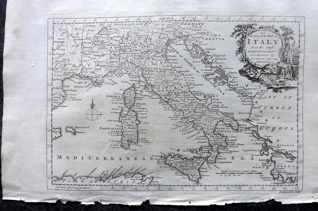Drake, Edward 1768 Folio Map. Italy (1 of 2)