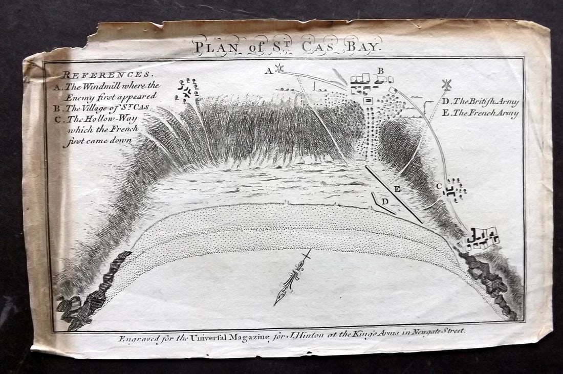 Universal Magazine C1750 Map. Saint-Cast, Brittany, France (1 of 1)