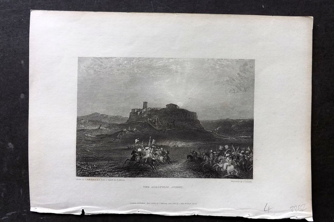 Finden & Byron 1833 Antique Print. Athens, Greece (1 of 1)