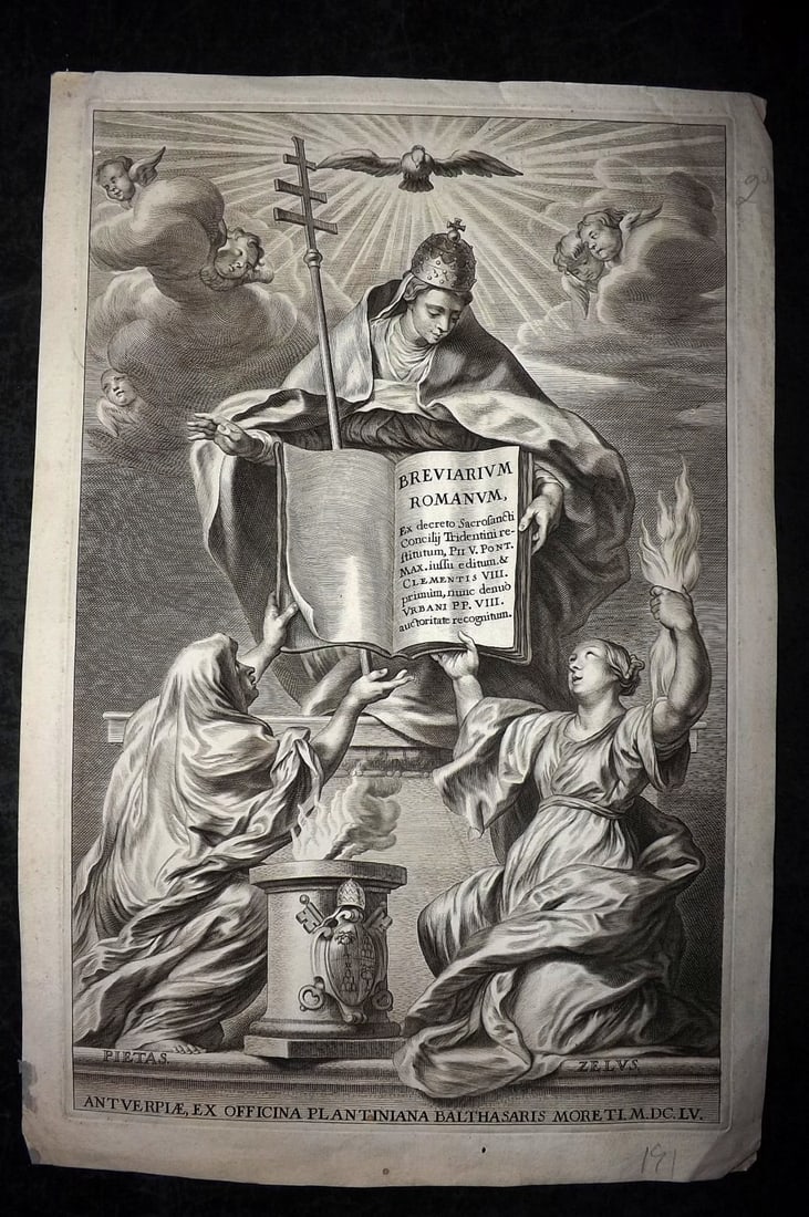 Galle, Cornelis? 1655 Rare Folio Engraved Title. After Rubens or Boeckhorst (1 of 2)