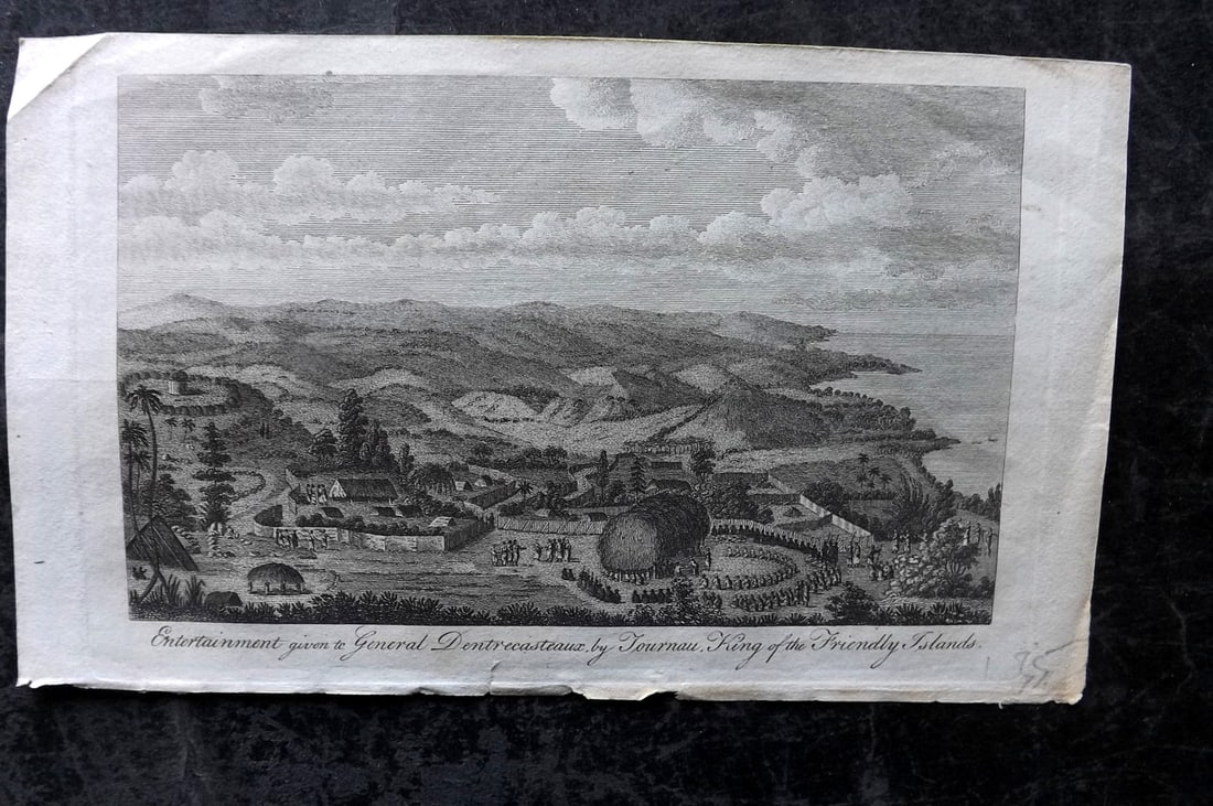 Labillardiere, Jacques 1800 Print. Pacific Friendly Islands - Entertainment for Dentrecasteaux by (1 of 1)