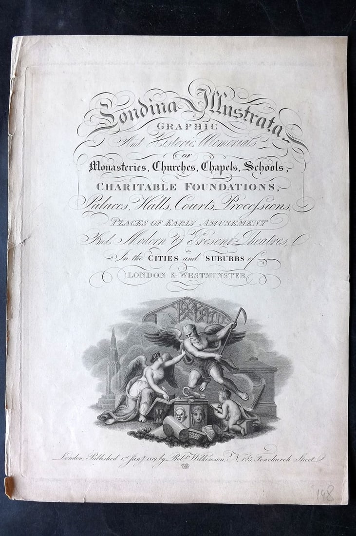 Londina illustrata 1819 Folio Engraved Title Page (1 of 1)