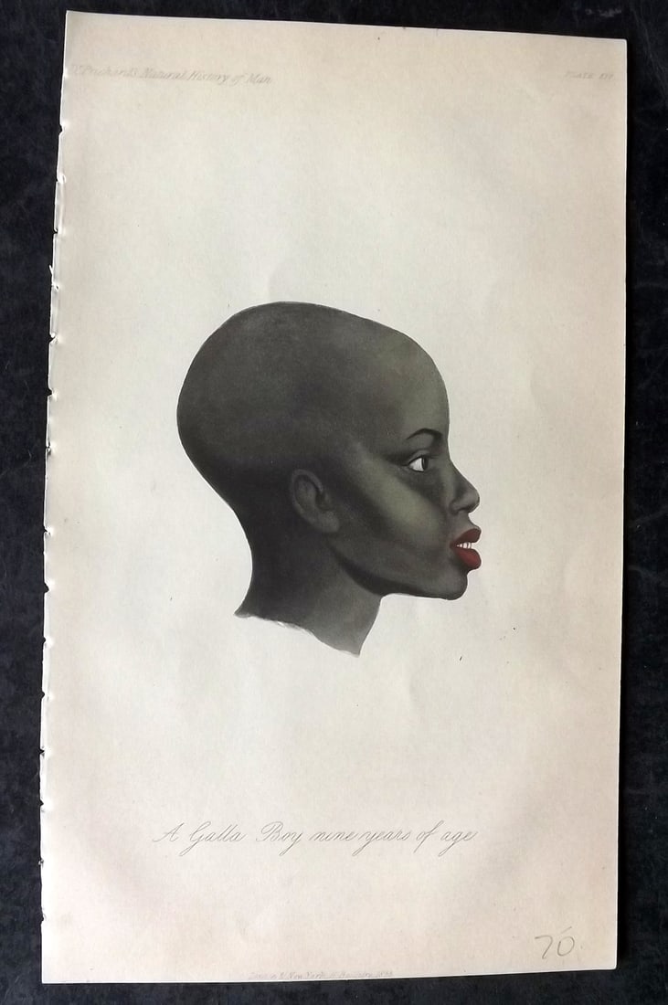 Prichard, James 1855 Hand Col Print. A Galler Boy nine years of age. Ethiopia 14 (1 of 1)
