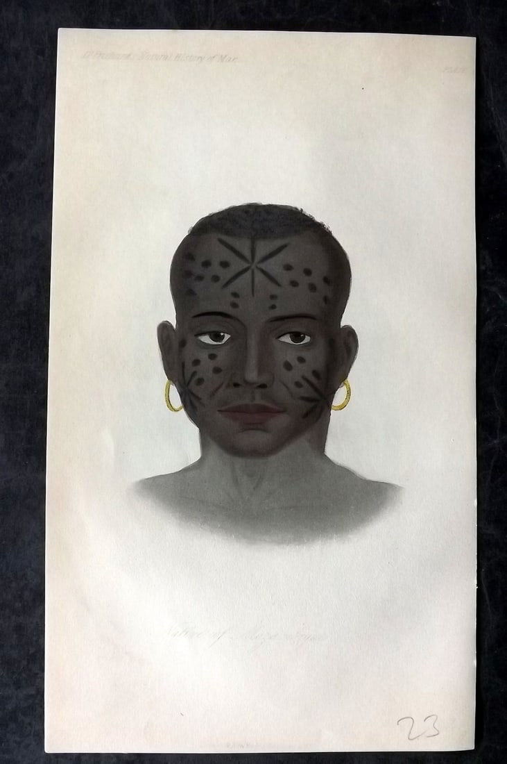 Prichard, James 1855 Hand Col Print. Native of Mozambique. Africa 22 (1 of 1)