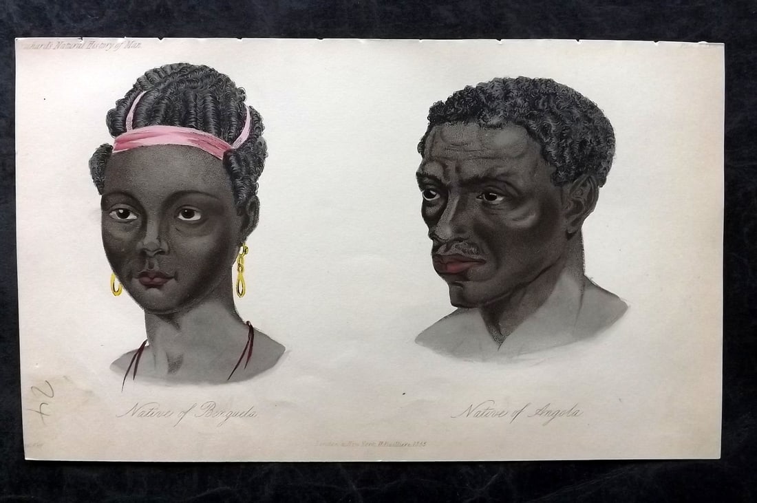 Prichard, James 1855 Hand Col Print. Native of Benguela & Angola. Africa 23 (1 of 1)