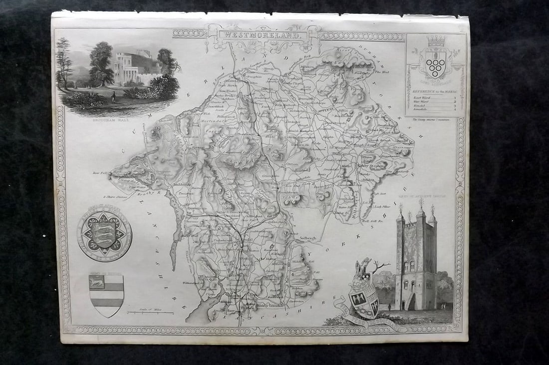 Moule, Thomas C1838 Antique British County Map. Westmoreland (1 of 1)