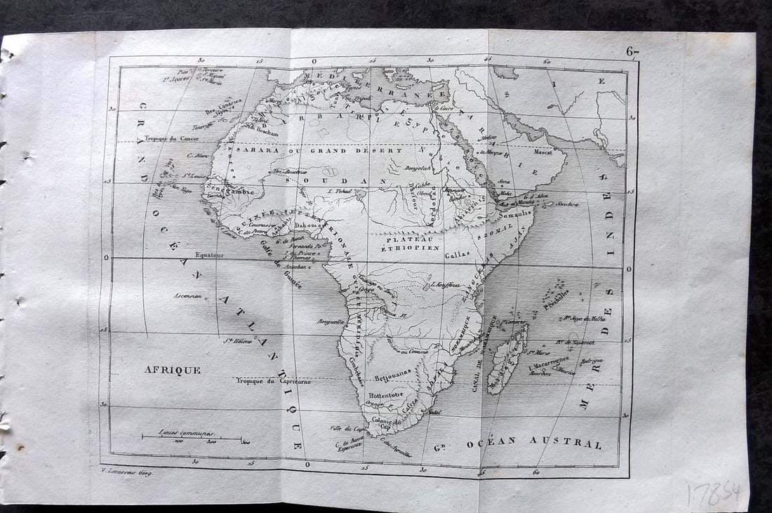 Levasseur, Victor 1838 Antique Map. Afrique Africa Continent (1 of 1)