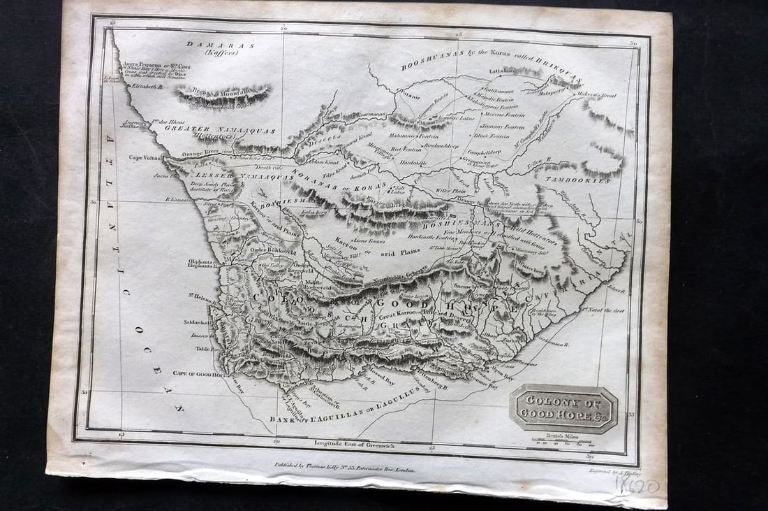 Kelly, Christopher 1829 Antique Map. Colony of Good Hope &c, South Africa (1 of 1)