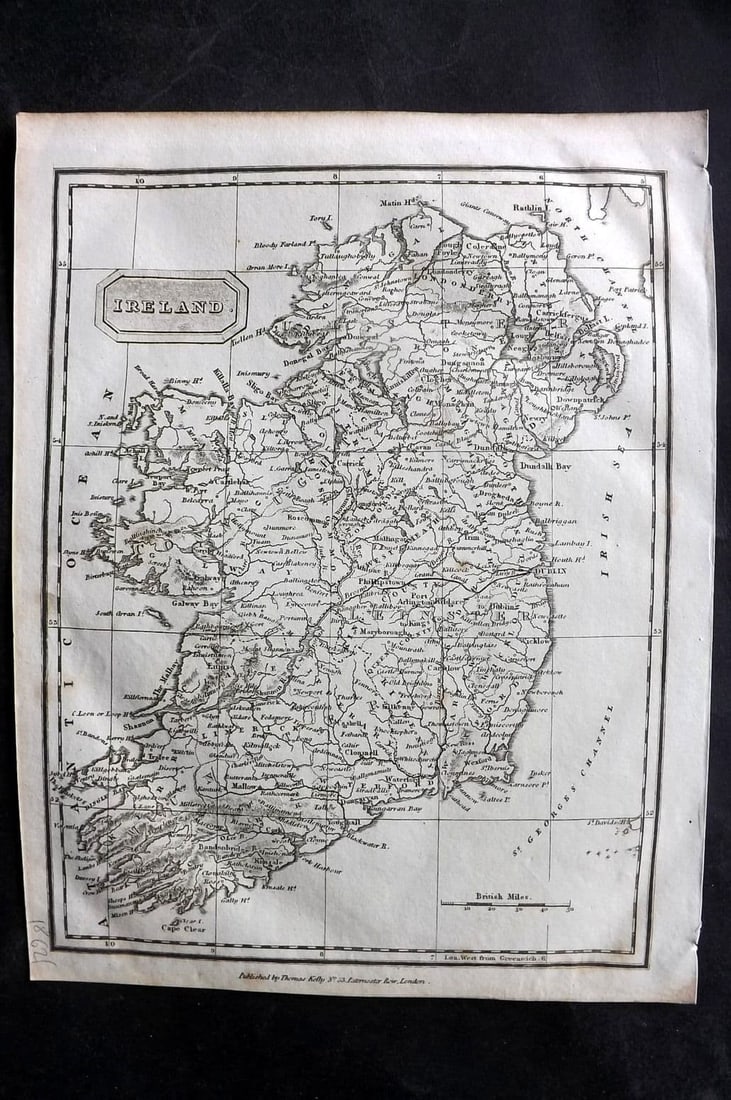 Kelly, Christopher 1829 Antique Map. Ireland (1 of 1)