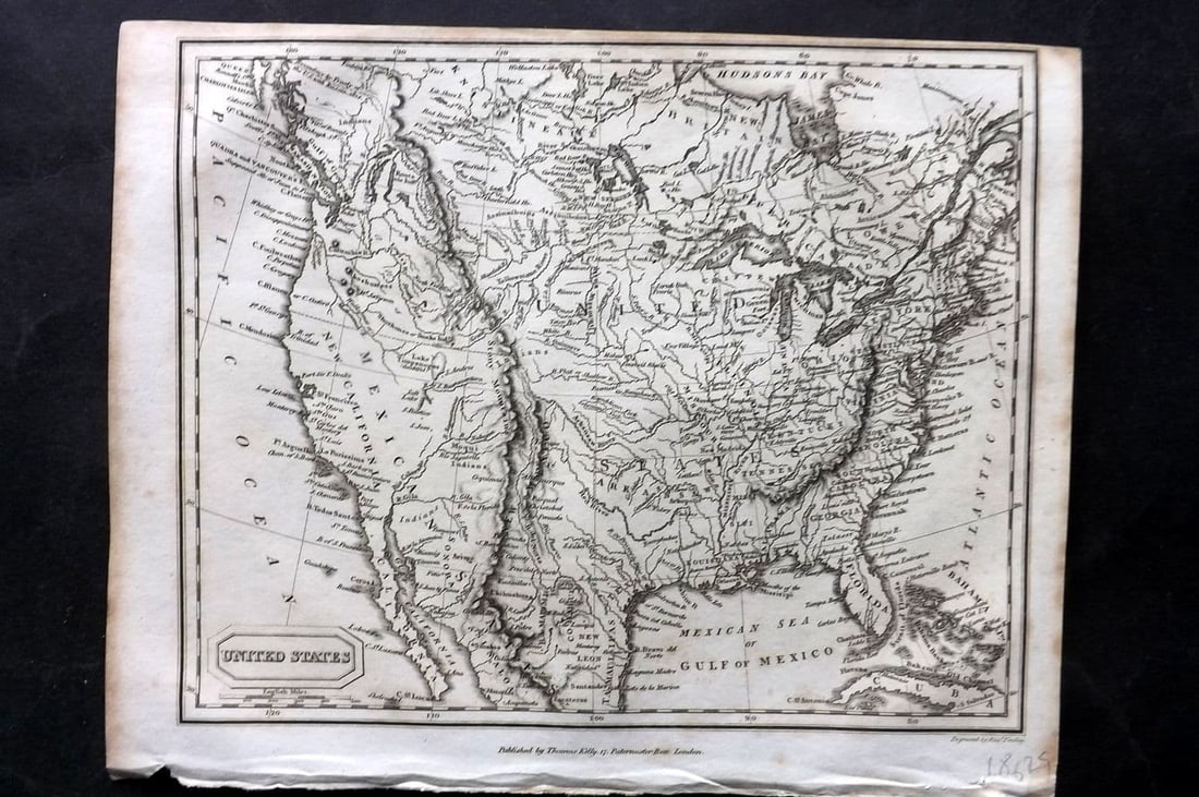 Kelly, Christopher 1829 Antique Map. United States (1 of 1)