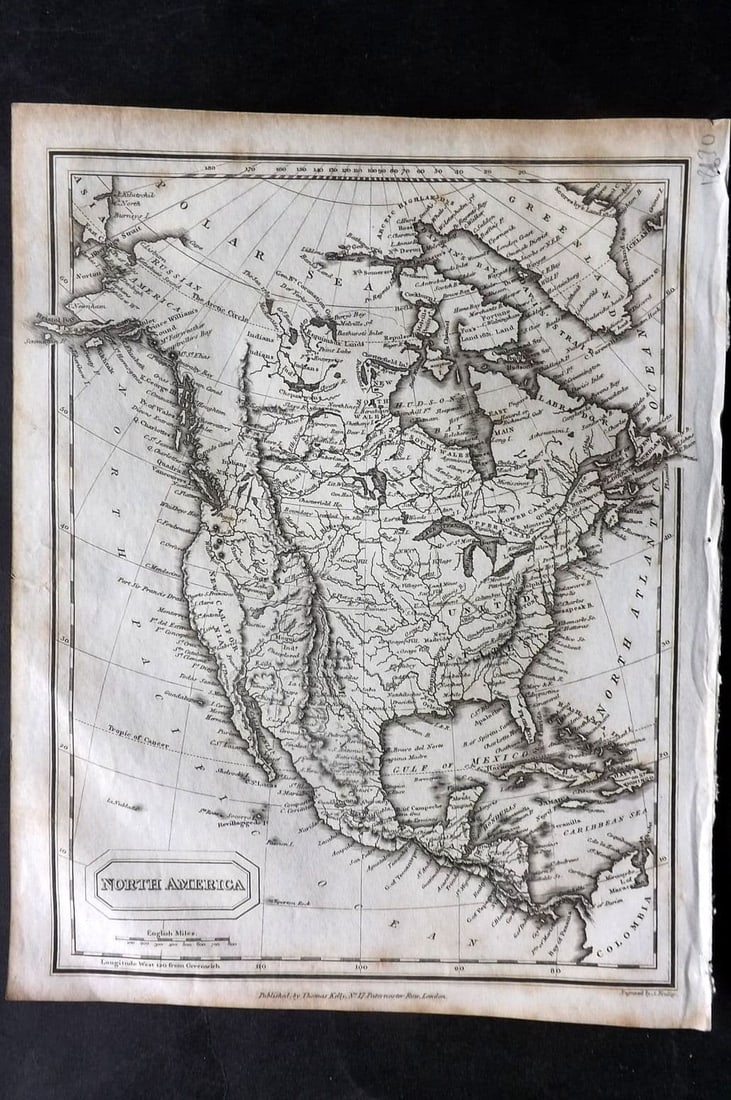 Kelly, Christopher 1829 Antique Map. North America (1 of 1)